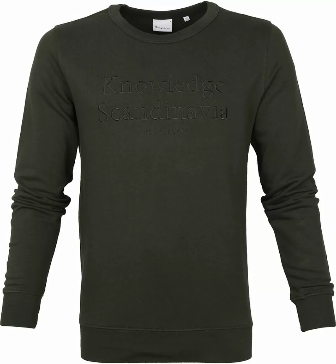 KnowledgeCotton Apparel Pullover Elm Dunkelgrun - Größe XL günstig online kaufen