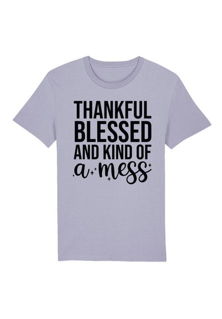 F4NT4STIC T-Shirt thankful blessed and kind of a mess Premium Qualität, Hal günstig online kaufen