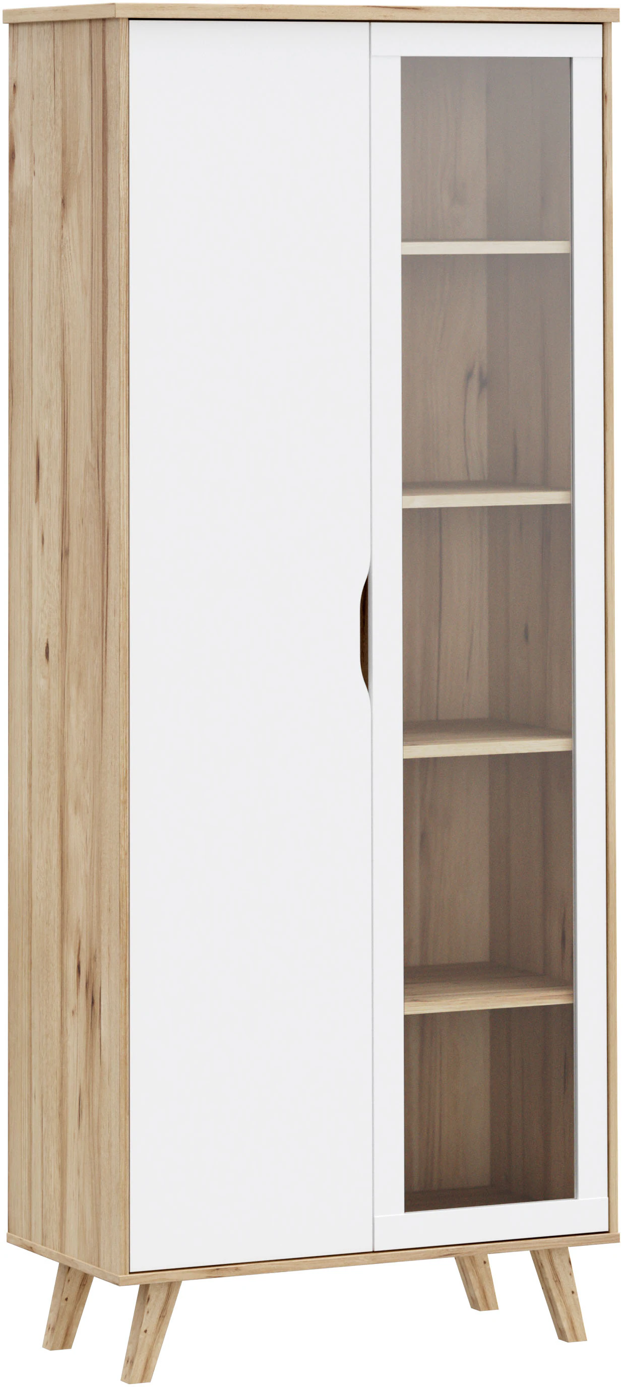 FORTE Vitrine "Vankka Stauraumvotrine", (B/H/T 84,7/201,5/41,7 cm), Glastür günstig online kaufen