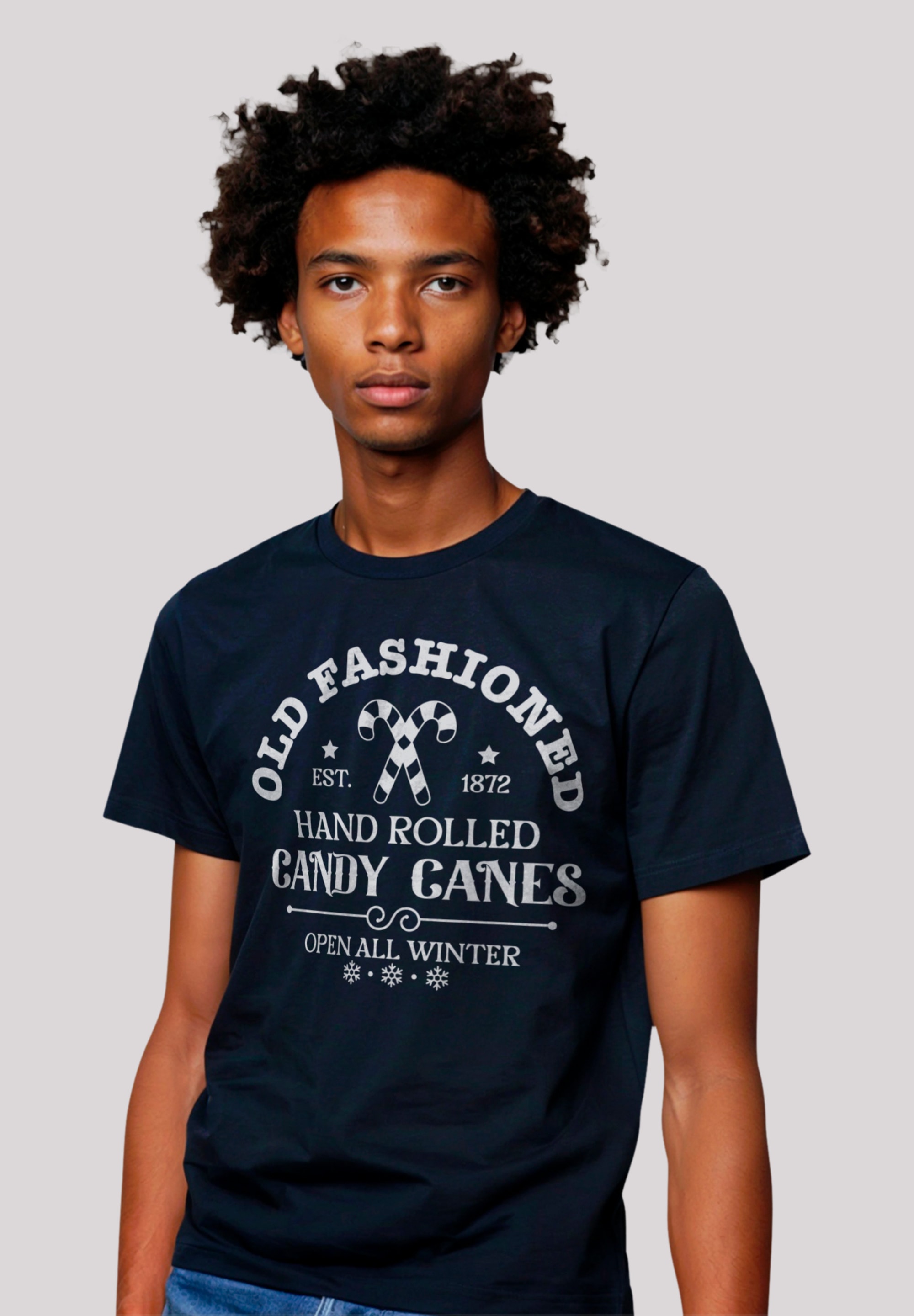 F4NT4STIC T-Shirt "Cany Canes Retro Weihnachts Sign", Premium Qualität günstig online kaufen