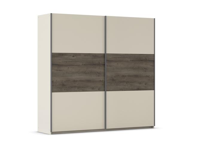 Schwebetürenschrank 2-türig ca. 218 cm breit  Champagner / Atlantic Oak Dun günstig online kaufen