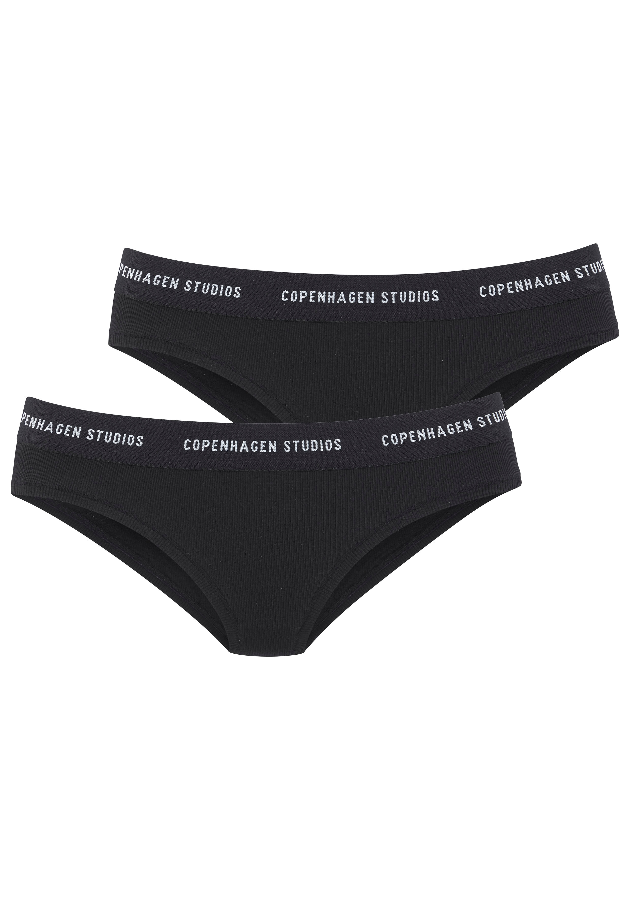 Copenhagen Studios Bikinislip "mit softem Logobund", (2er-Pack), aus geripp günstig online kaufen