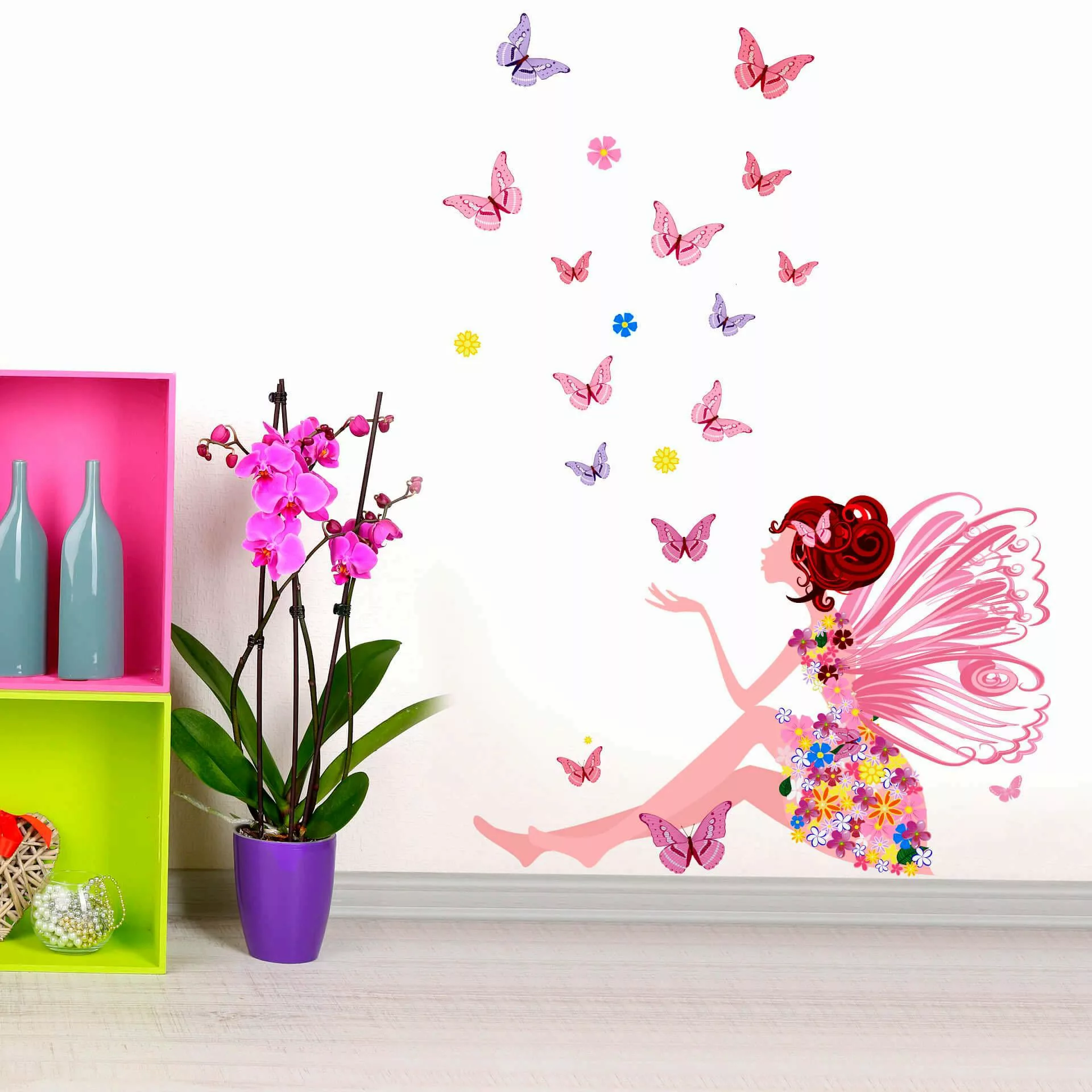 Wall-Art Wandtattoo "Wunderpracht Schmetterling Fee", selbstklebend, entfer günstig online kaufen