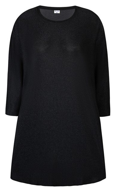 ZE-ZE Nordic Shirtkleid Shirt Ira schwarz mit Lurex silver Glitzer günstig online kaufen