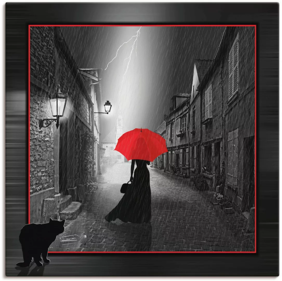 Artland Wandbild »Die Frau mit dem roten Schirm 2«, Frau, (1 St.) günstig online kaufen