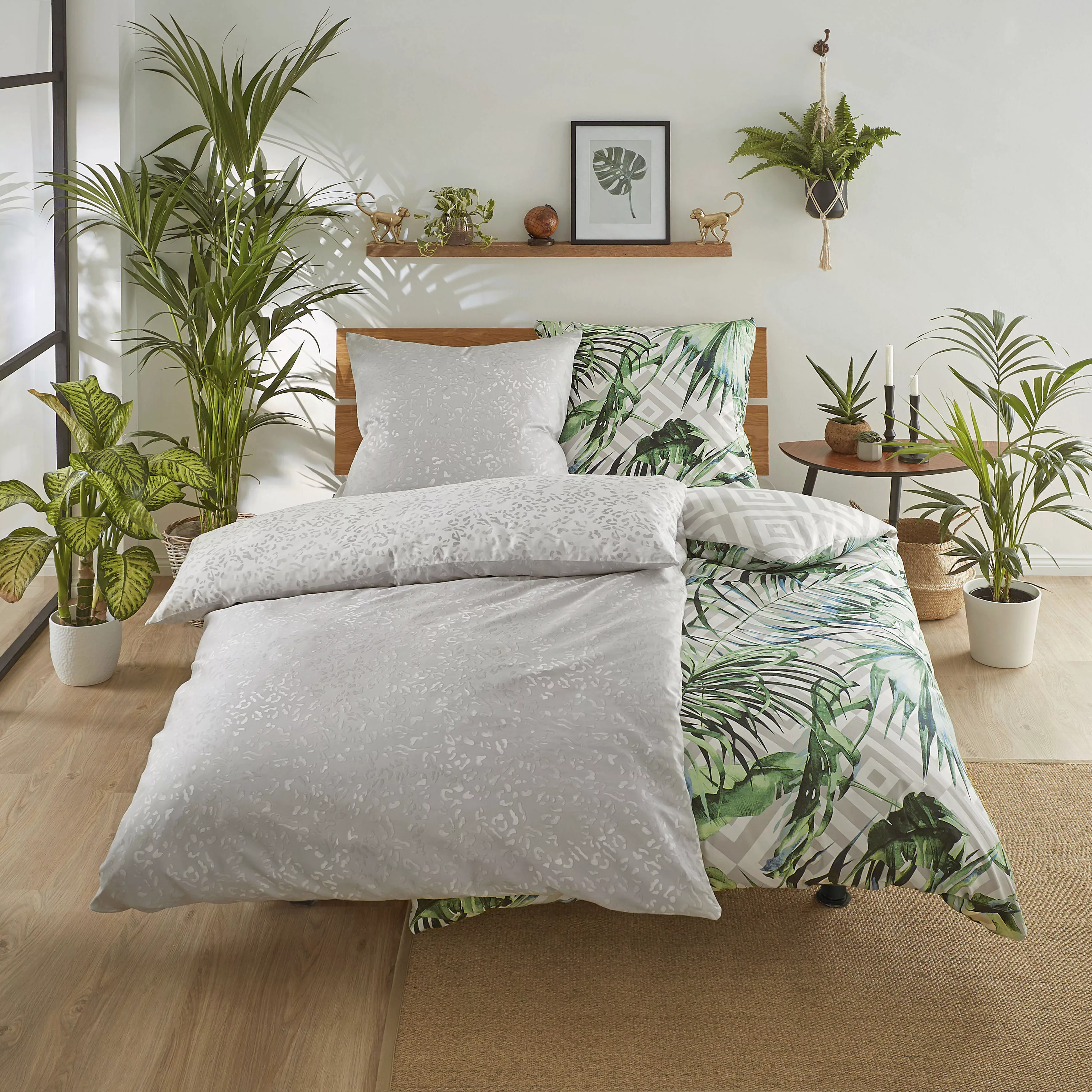 Kleine Wolke Wendebettwäsche »Loria«, mit Muster und Blattmotiven günstig online kaufen