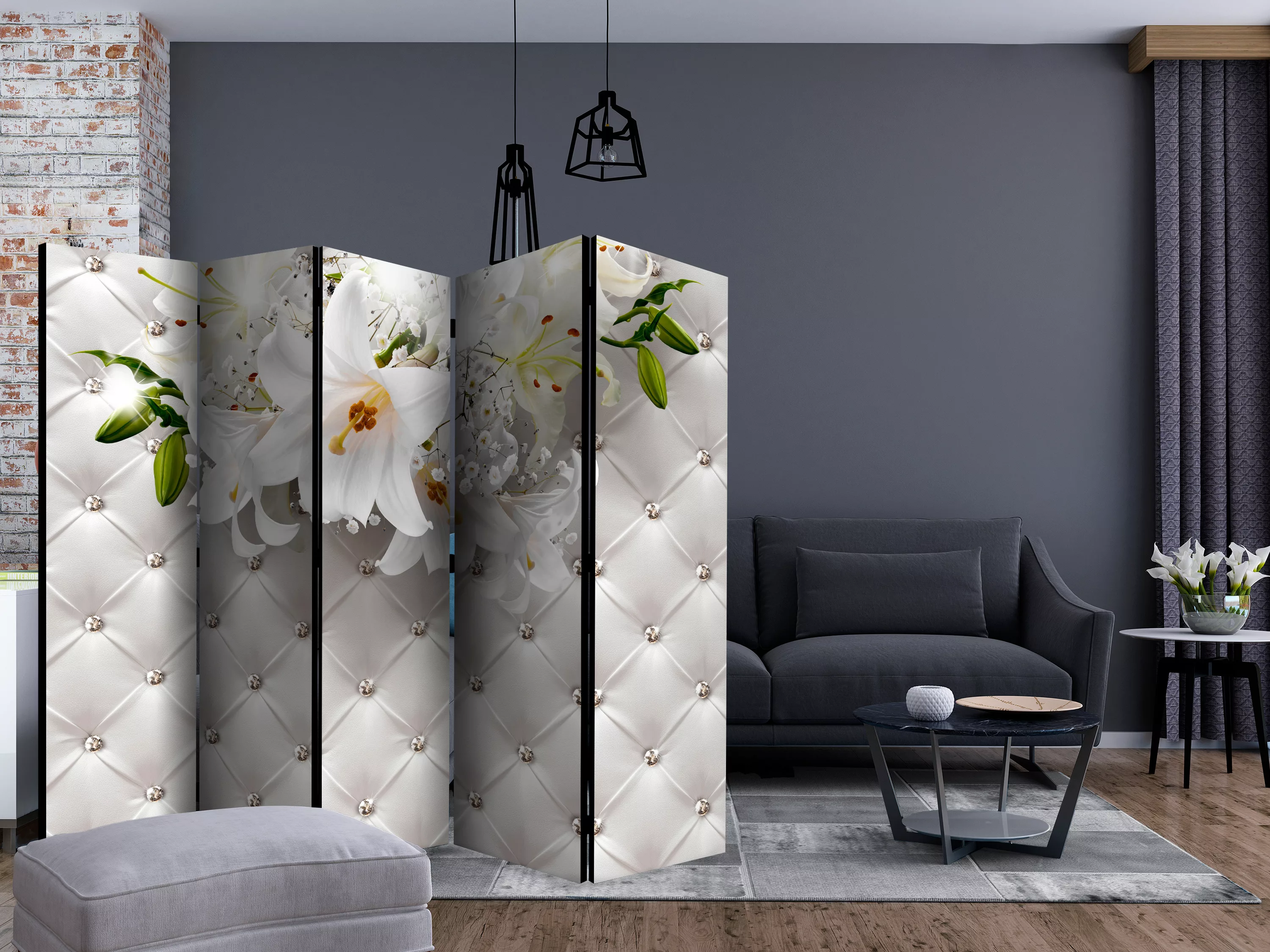 5-teiliges Paravent - Princess Of Elegance Ii [room Dividers] günstig online kaufen