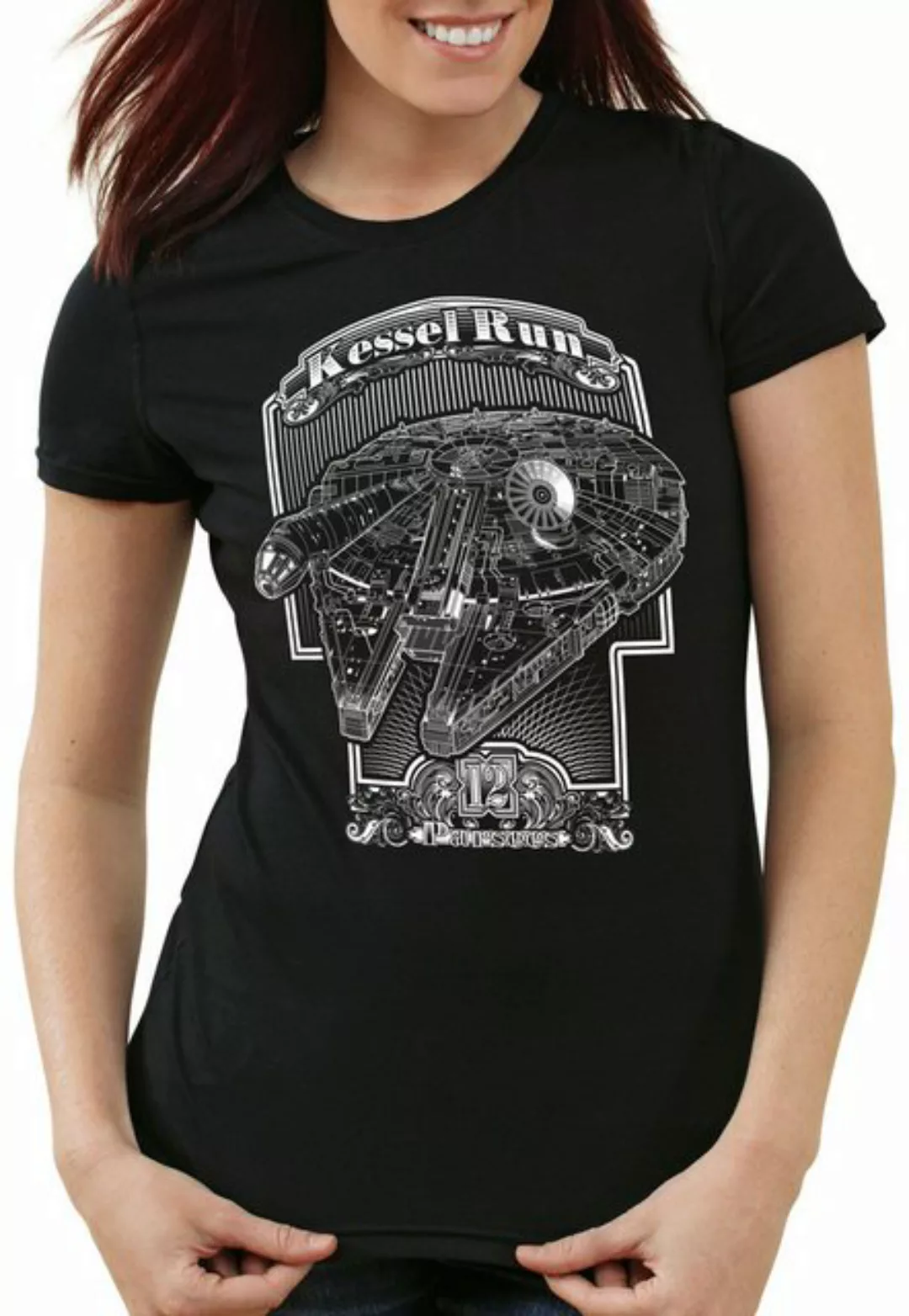 style3 T-Shirt Kessel Run 2 Parsecs rasender falke sprung star krieg wars d günstig online kaufen