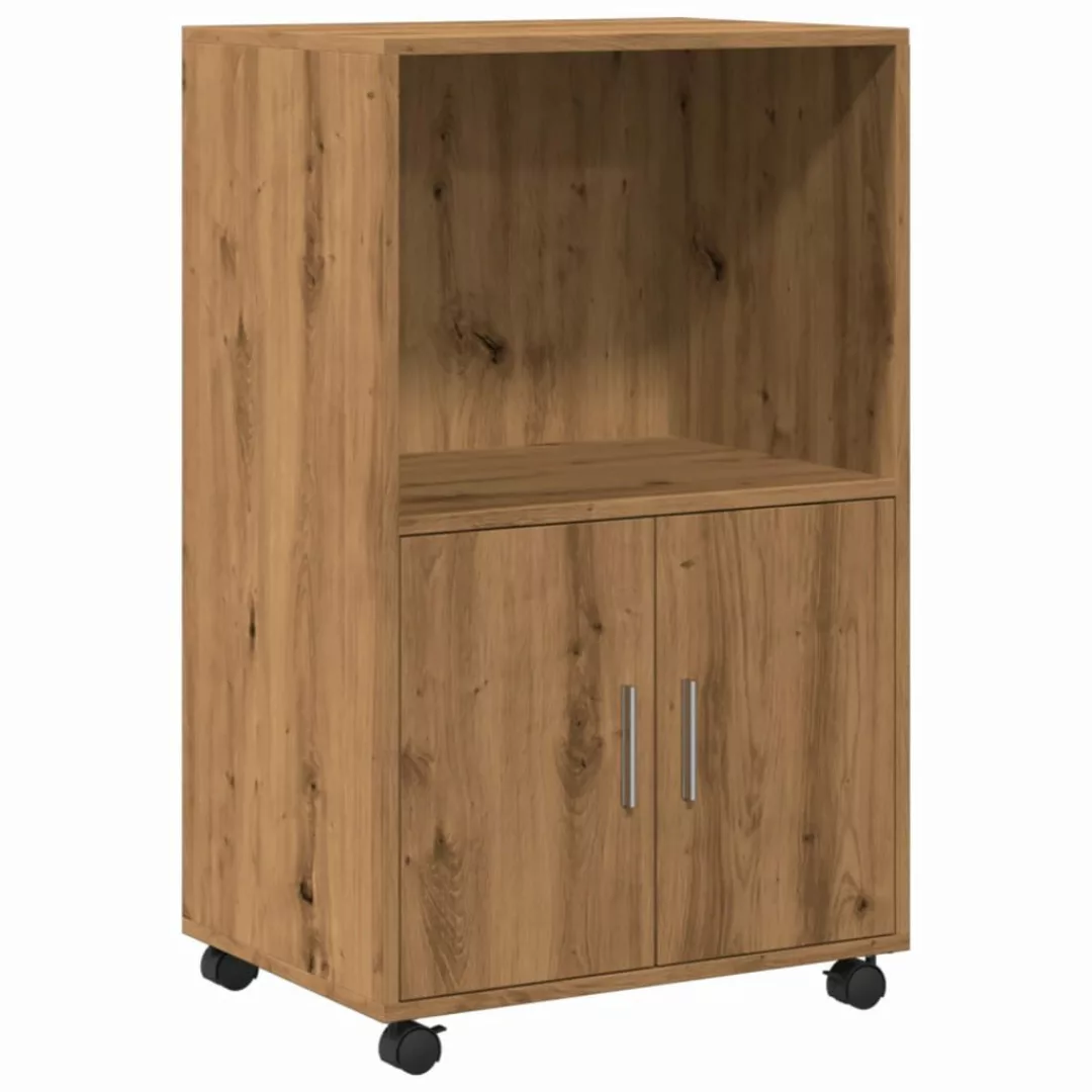 vidaXL Sideboard Rollschrank Artisan-Eiche 55x40x91 cm günstig online kaufen