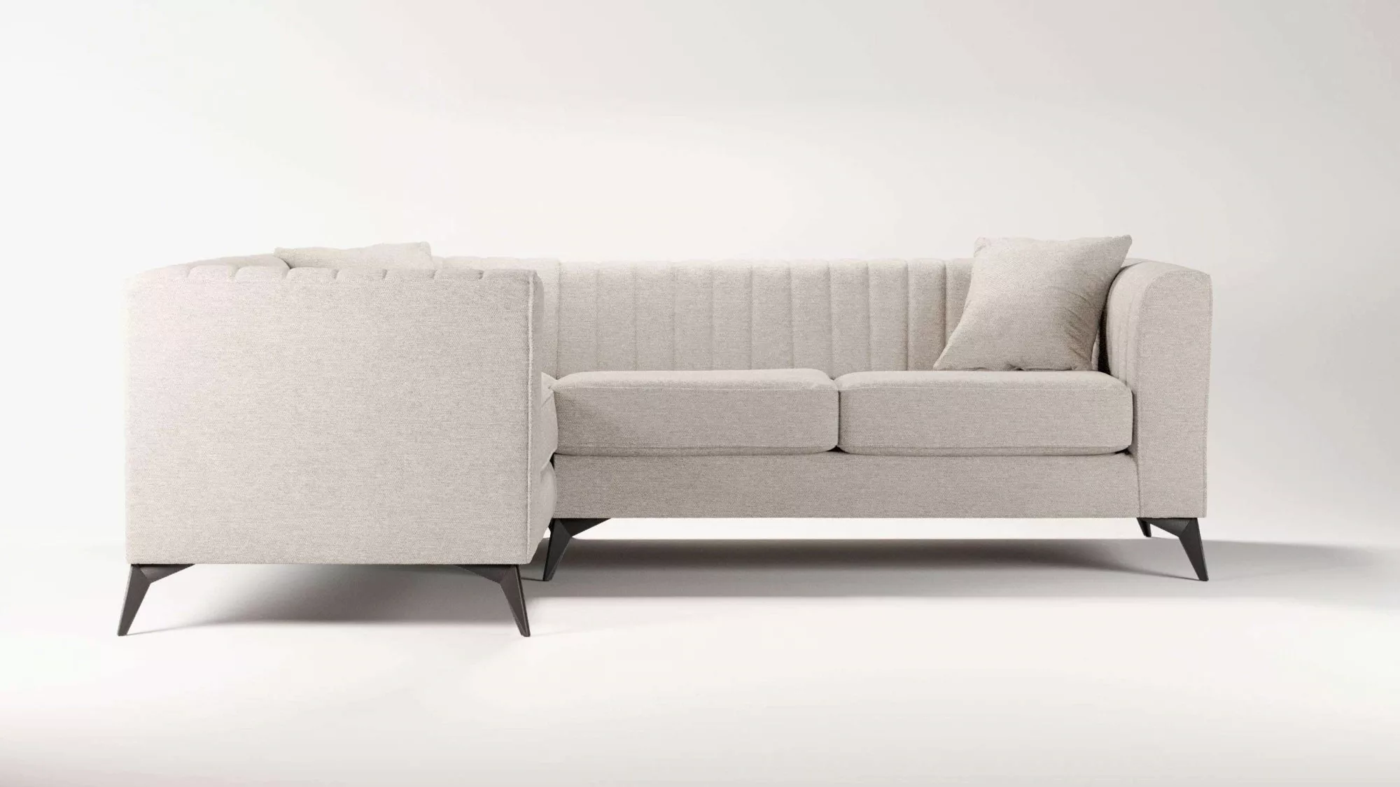 Places of Style Ecksofa »MATTHEW B/T/H: 240/167/74 cm«, L-Form, Steppung im günstig online kaufen