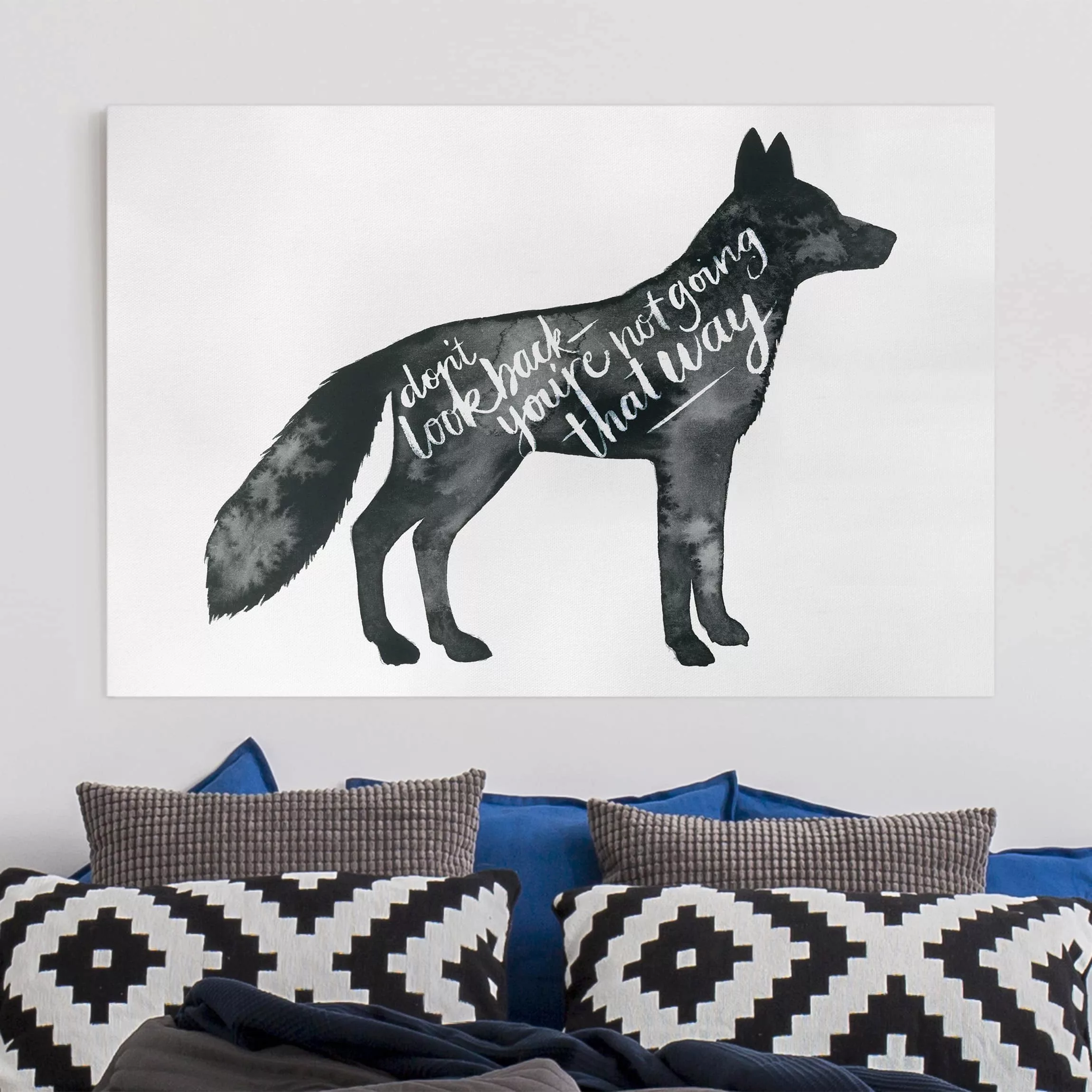 Leinwandbild Tiere - Querformat Tiere mit Weisheit - Fuchs günstig online kaufen