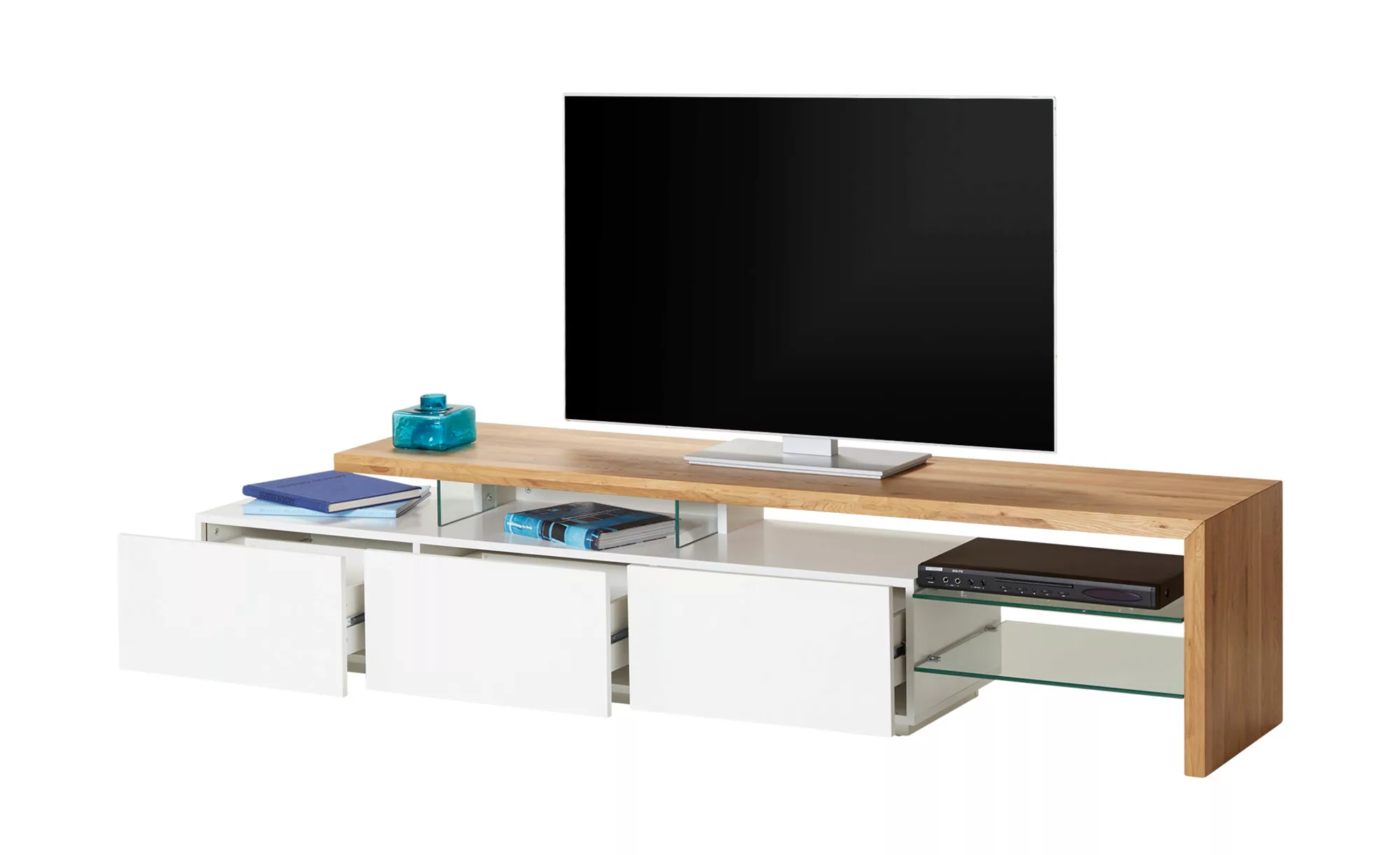 TV-Lowboard  Comano ¦ weiß ¦ Maße (cm): B: 204 H: 44 T: 40 Kommoden & Sideb günstig online kaufen