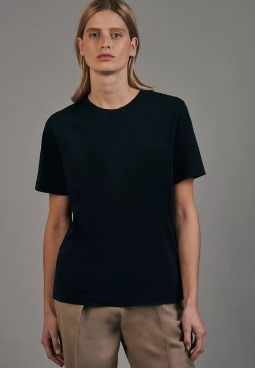 seidensticker T-Shirt "Schwarze Rose", Kurzarm Rundhals Uni günstig online kaufen