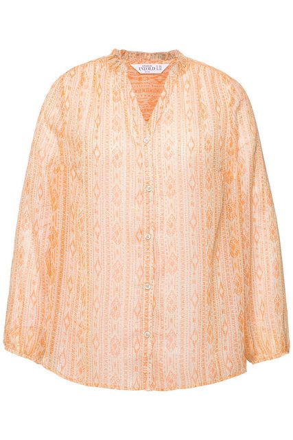 Studio Untold Longbluse Bluse Chiffon mit Print Ballon-Langarm günstig online kaufen