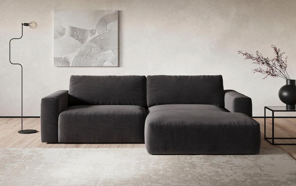 COTTA Ecksofa "Lasso L-Form, XL-Sofa", mit breiter Recamiere im trendigen C günstig online kaufen