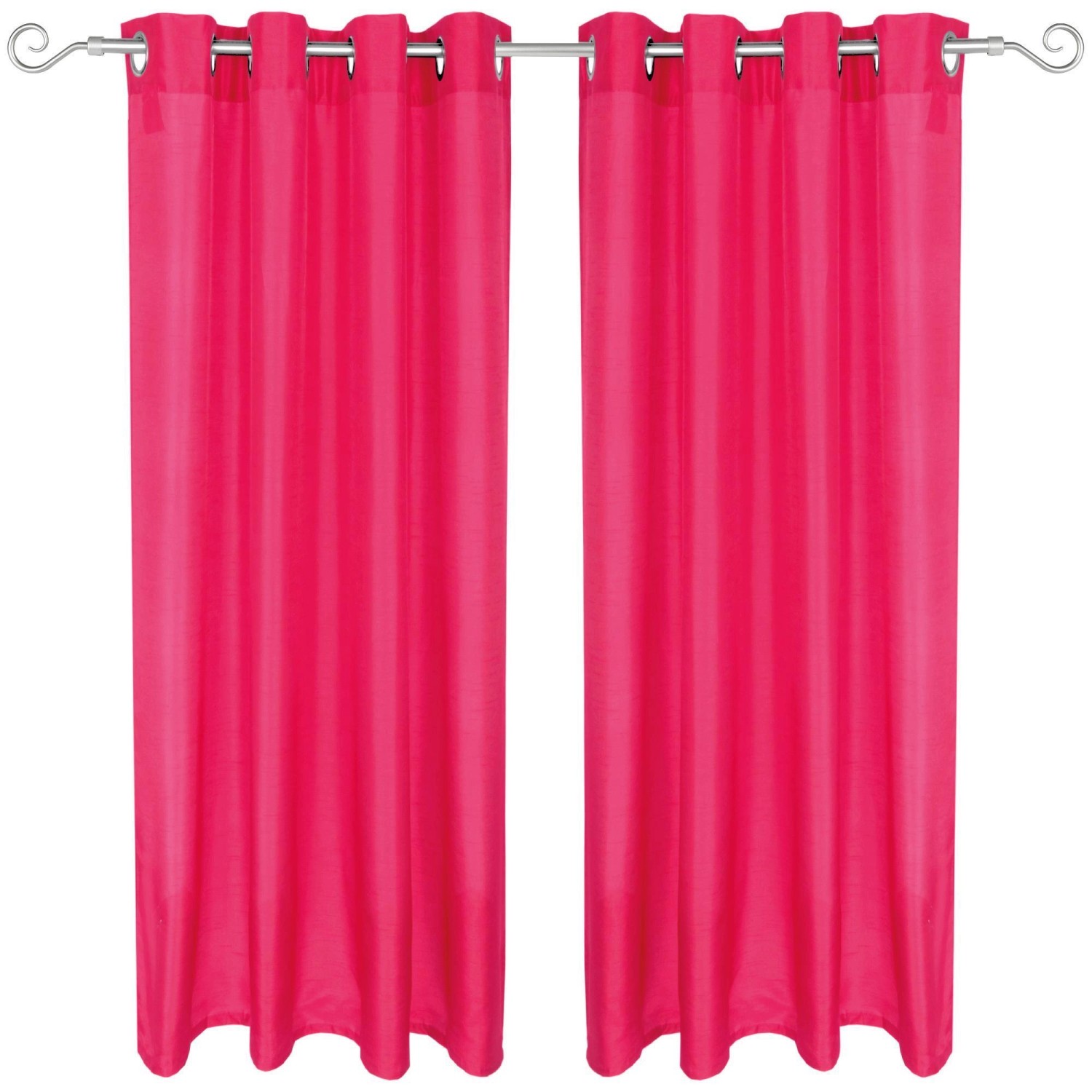 Arsvita 2er Pack Gardine Blickdicht Alessia mit Ösen 140 cm x 175 cm Pink günstig online kaufen