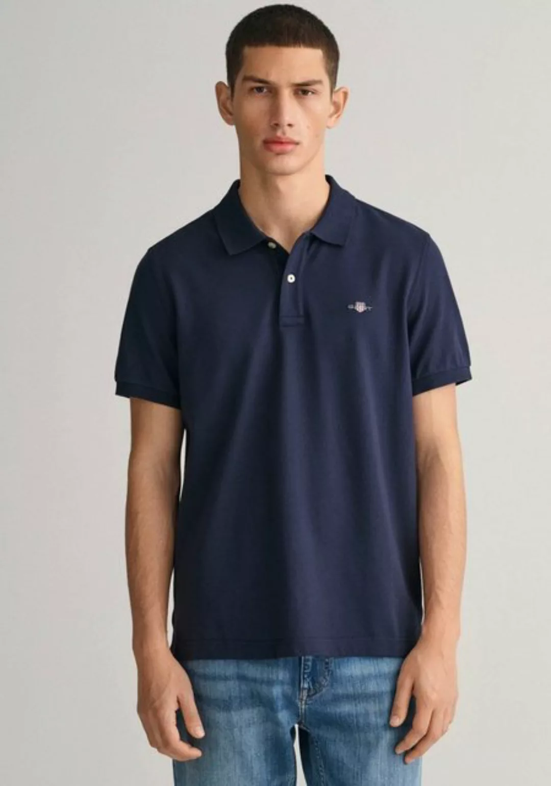 Gant Poloshirt "REG CONTRAST PIQUE SS RUGGER", mit kontrastfarbenen Einsätz günstig online kaufen