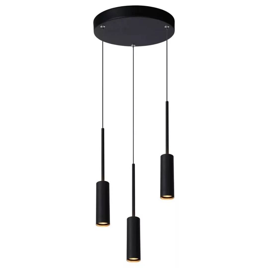 LED Pendelleuchte Tubule in Schwarz 3x7W 1932lm 2700K günstig online kaufen