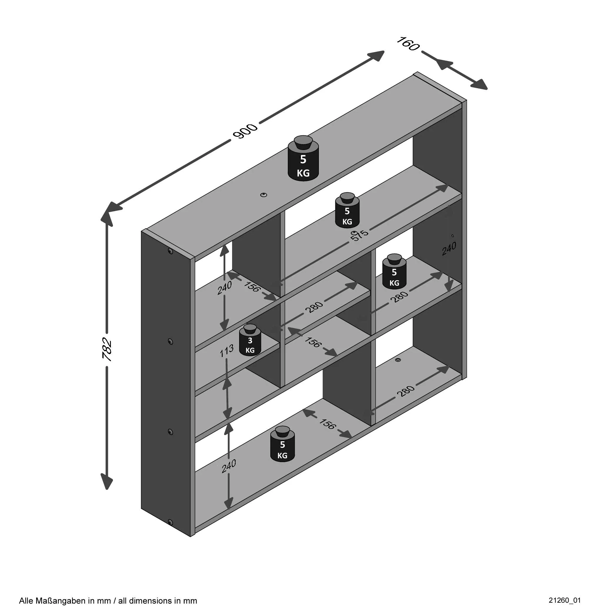 FMD Schuhschrank Step 3 Breite 58,5 cm, Tief 17 cm, mit 3 Klappen, Schuhkip günstig online kaufen