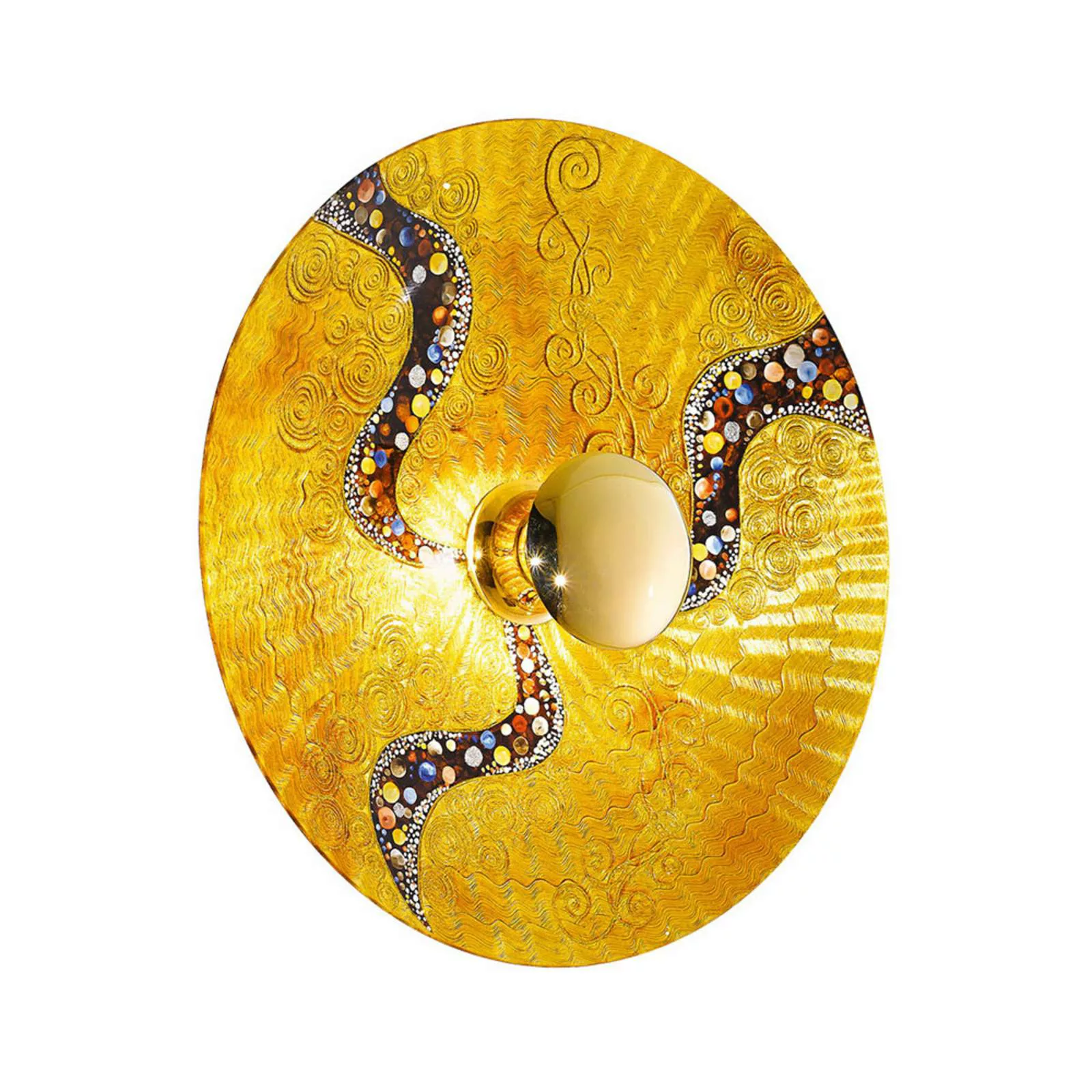 KOLARZ Luna Kiss Gold Wandleuchte, 24 kt, Ø 62 cm günstig online kaufen