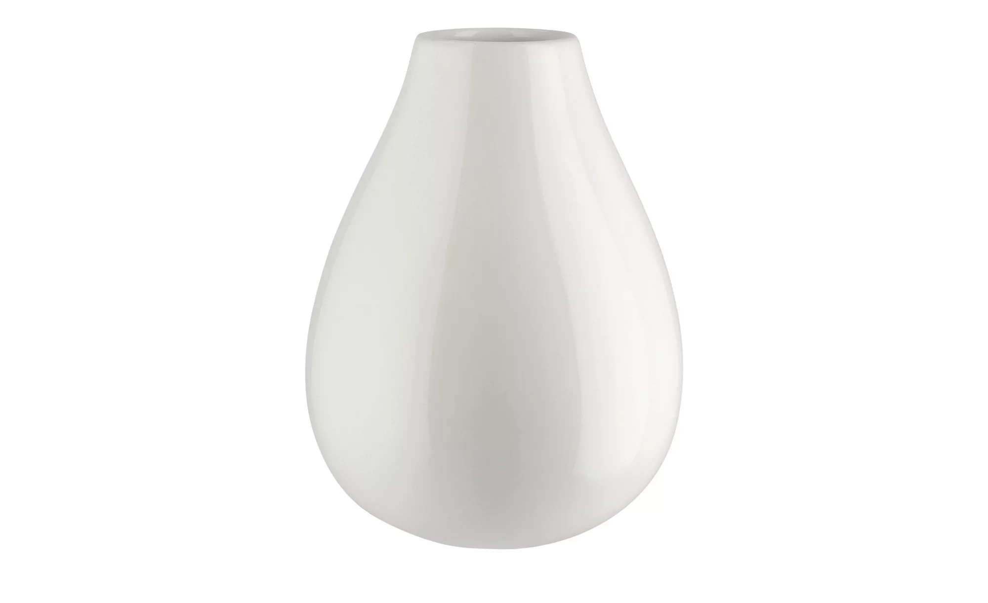 Vase - weiß - Keramik - 24 cm - Dekoration > Vasen - Möbel Kraft günstig online kaufen