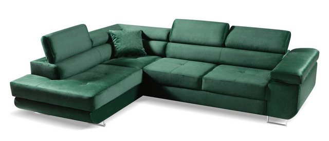 Labett Ecksofa Ecksofa mit Schlaffunktion & Bettkasten Links/Rechts GUERO L günstig online kaufen