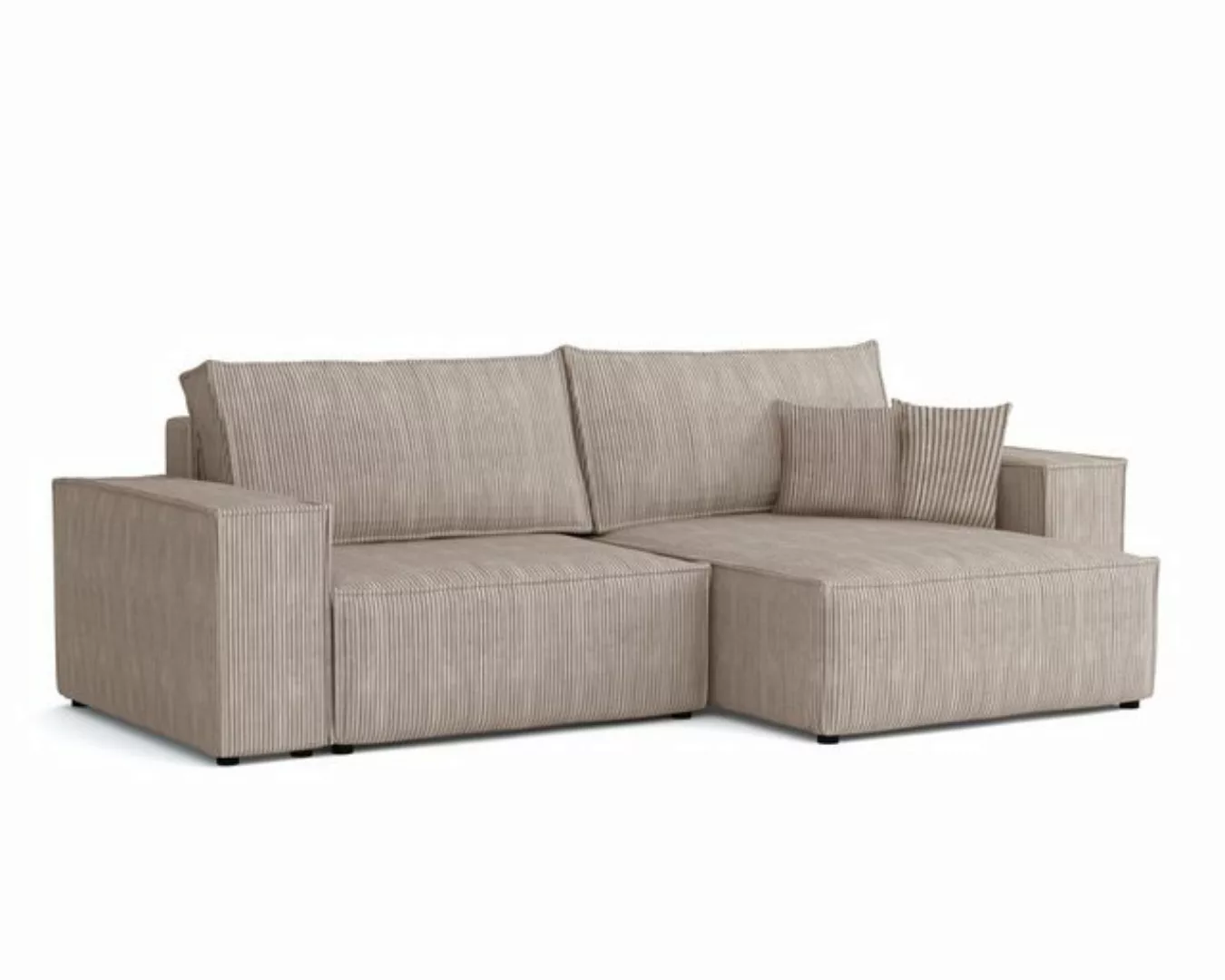 Deine Möbel 24 Wohnlandschaft MATT 255 cm breit Ecksofa Sofa Wohnzimmer L-C günstig online kaufen