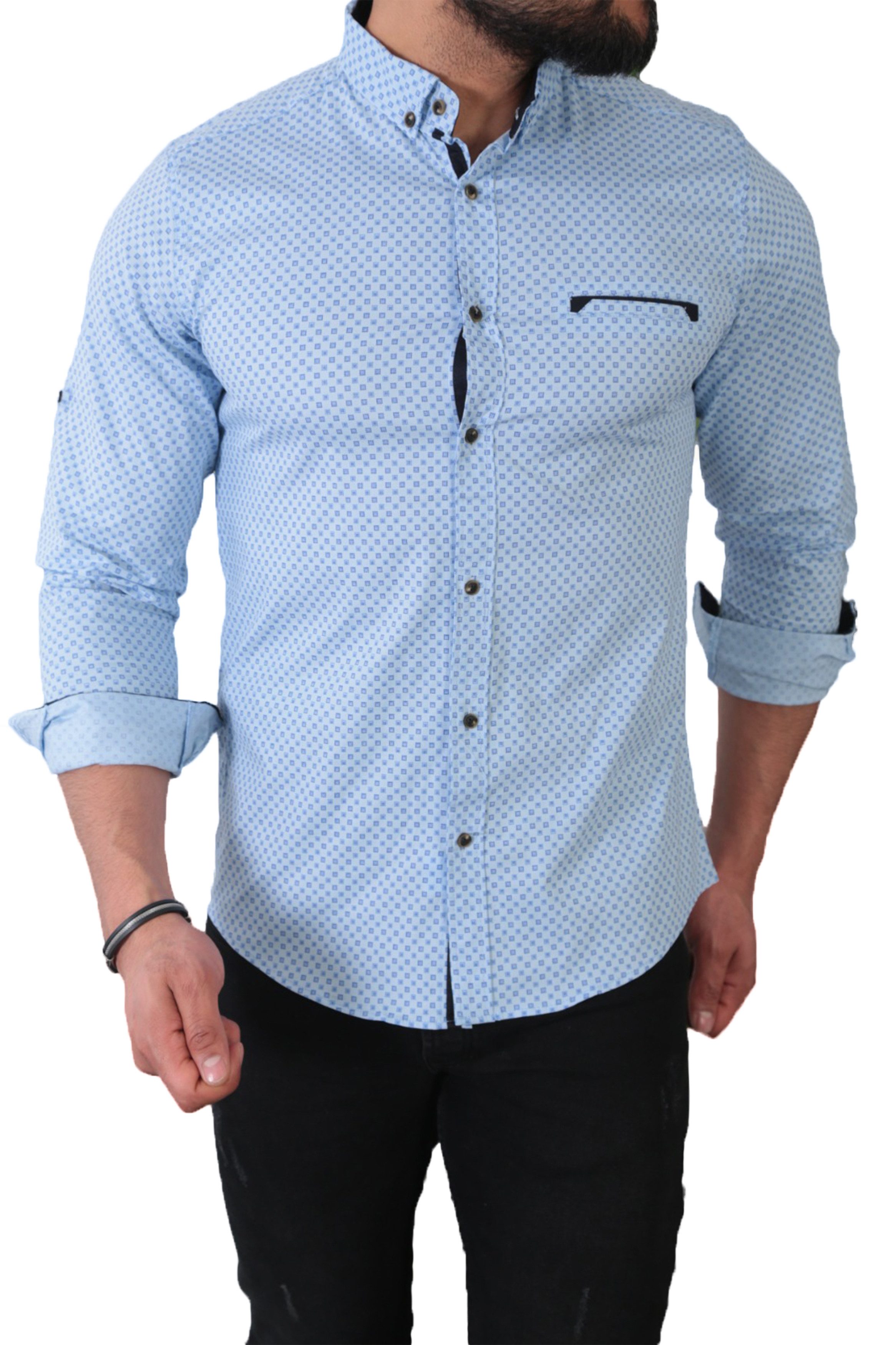 Megaman Jeans Langarmhemd Megaman Herren Freizeit-Hemd günstig online kaufen