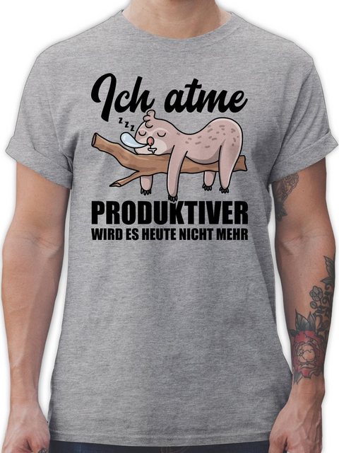 Shirtracer T-Shirt Ich atme! Produktiver wird es heute nicht mehr - Mit Fau günstig online kaufen