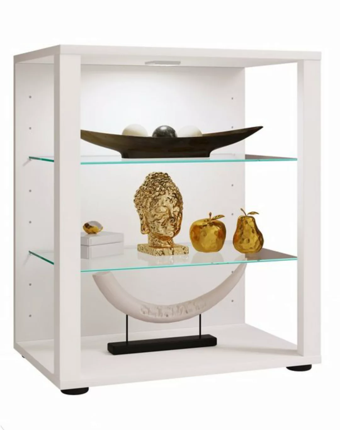 VCM Standvitrine Holz Glas Stand Vitrine Sammelvitrine Glasol S günstig online kaufen