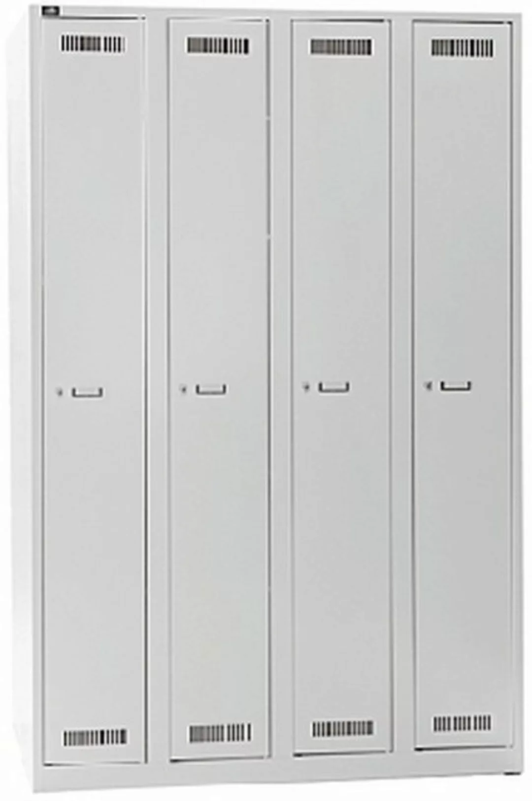 Bisley Light Garderobenschrank Garderobenschrank 4 Abteile lichtgrau günstig online kaufen