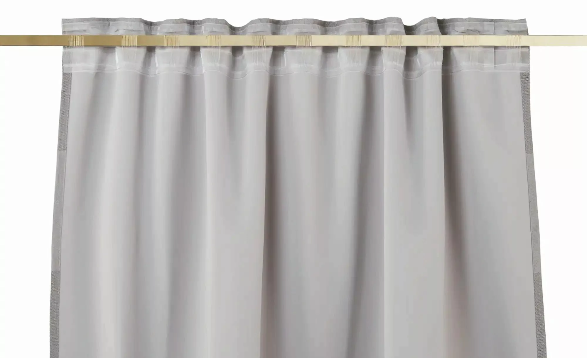 Bricoflor Verdunkelnder Vorhang mit Verdeckten Schlaufen Galdin Stripe Grau günstig online kaufen