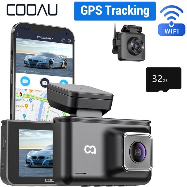 COOAU Dashcam Auto mit Vorne Hinten 2.5K/1080P WiFi & GPS mit Loop-Aufnahme günstig online kaufen