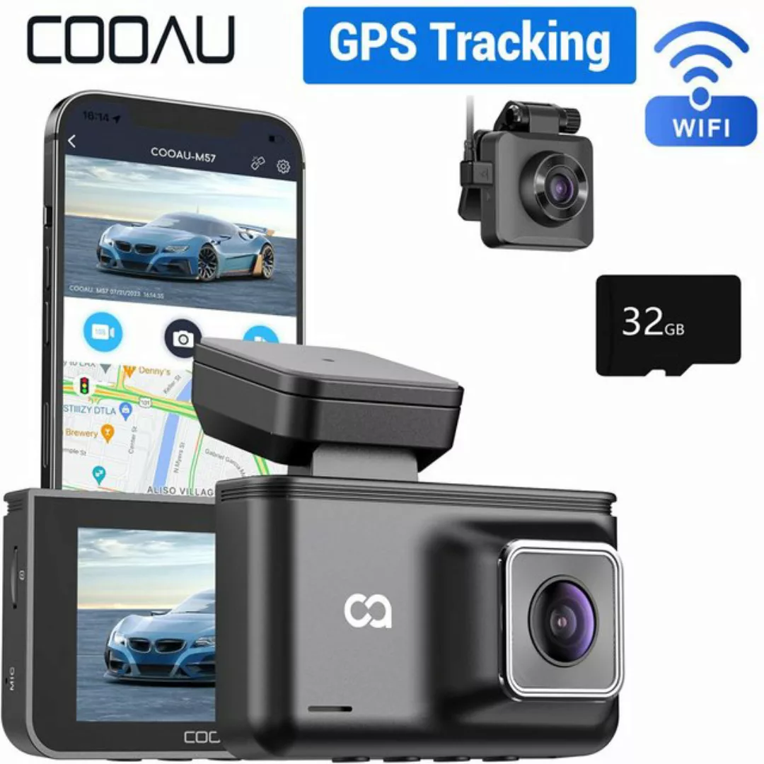 COOAU DashCam Auto Vorne Hinten 2,5K+1080P WiFi Auto Kamera mit 3"IPS Scree günstig online kaufen