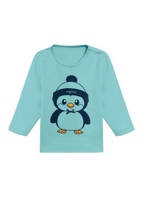 Trigema Sweatshirt TRIGEMA Langarmshirt mit süßem Pinguin-Print günstig online kaufen