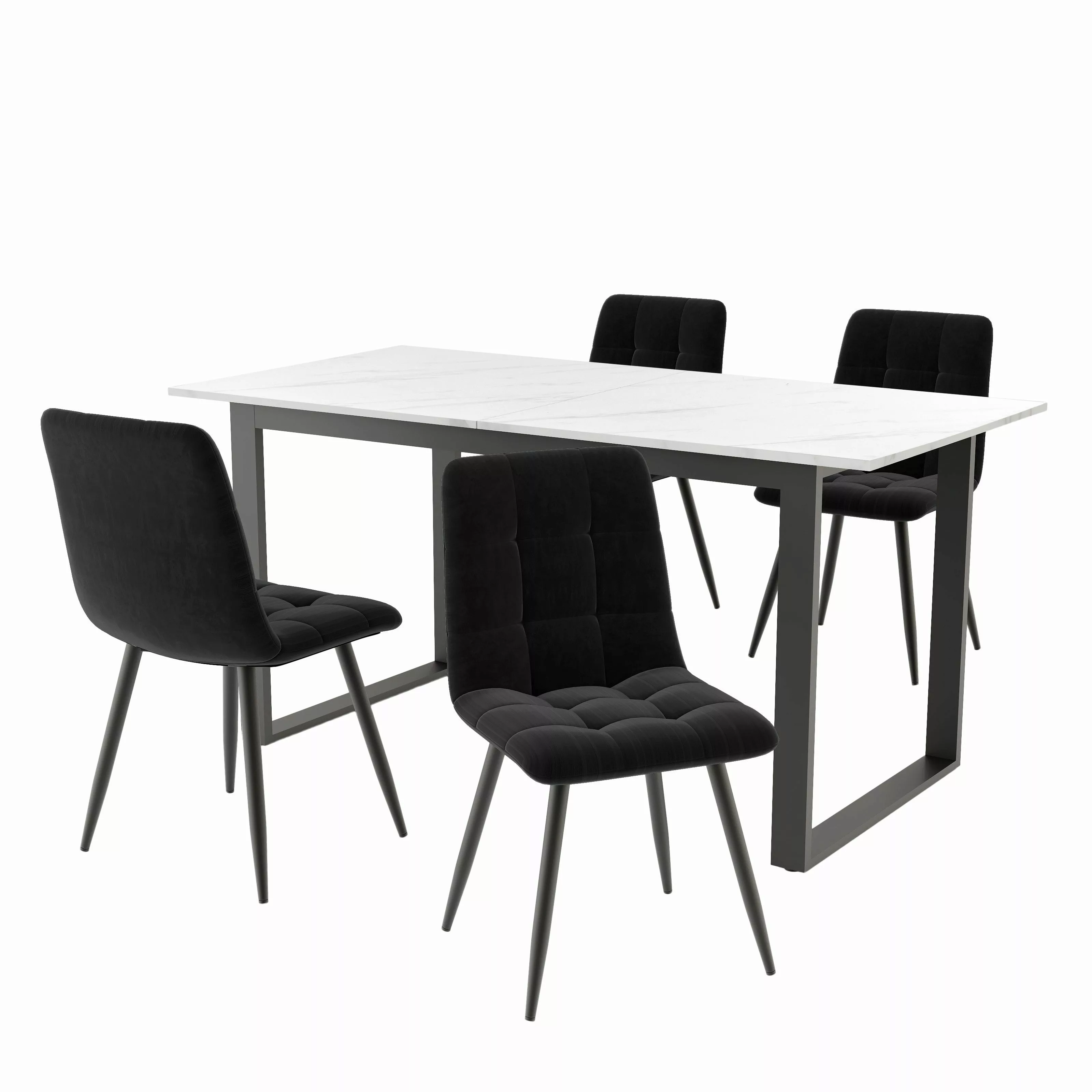OKWISH Esstisch Essgruppe,Esstisch mit Stühlen Set, günstig online kaufen