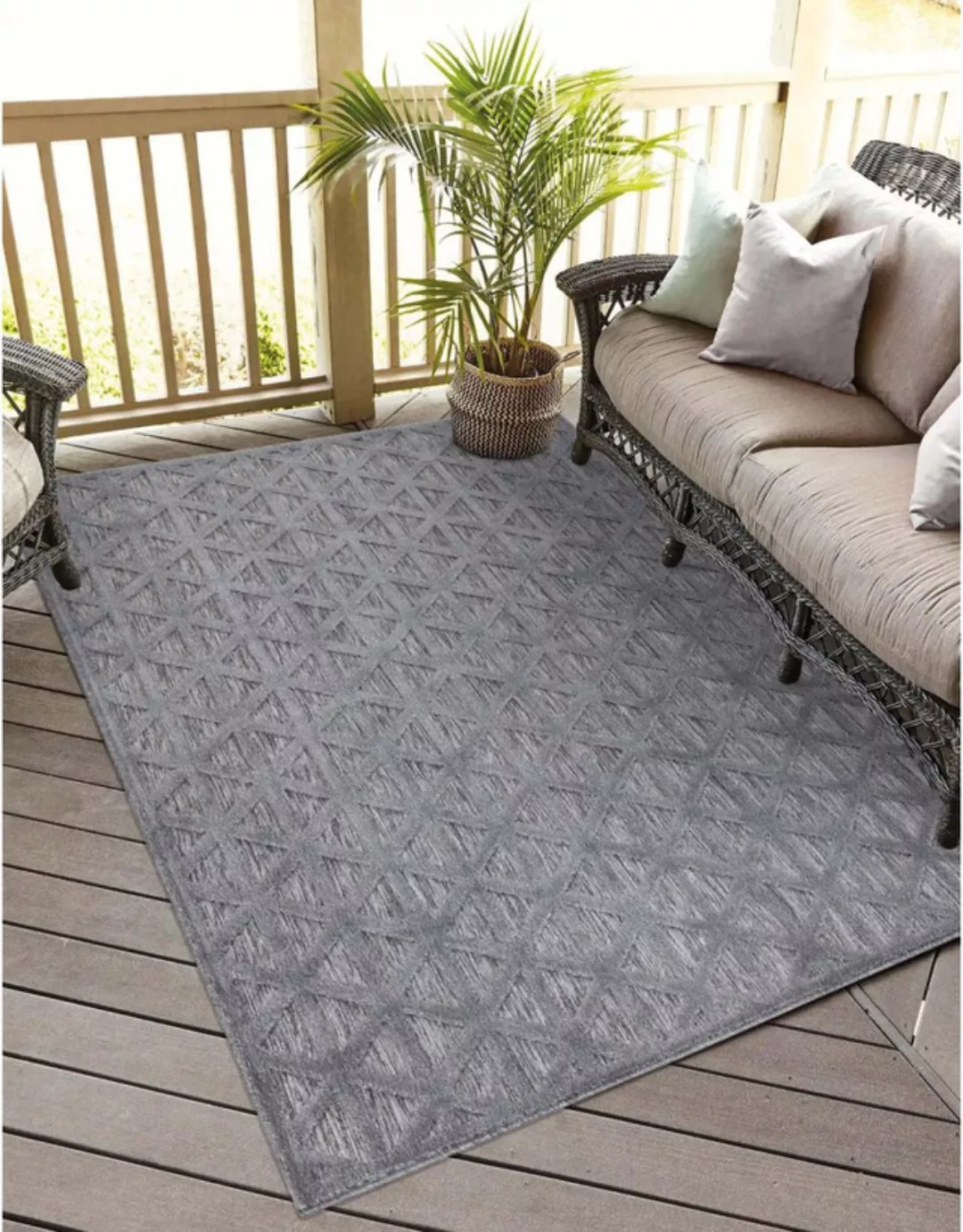 Carpet City Teppich »In-& Outdoorteppich Santorini 411, 3D-Effekt, Boho-Opt günstig online kaufen