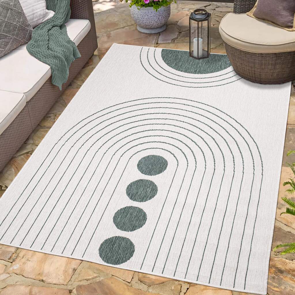 Carpet City Outdoorteppich »DUO RUG 5739«, rechteckig, Wendeteppich Wetterf günstig online kaufen