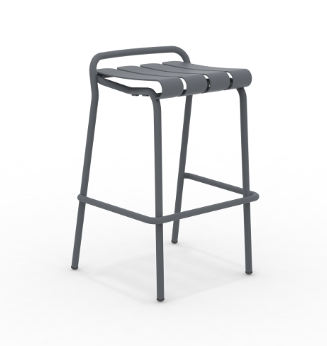 Verdea Outdoor Barhocker stapelbar dunkelgrau günstig online kaufen