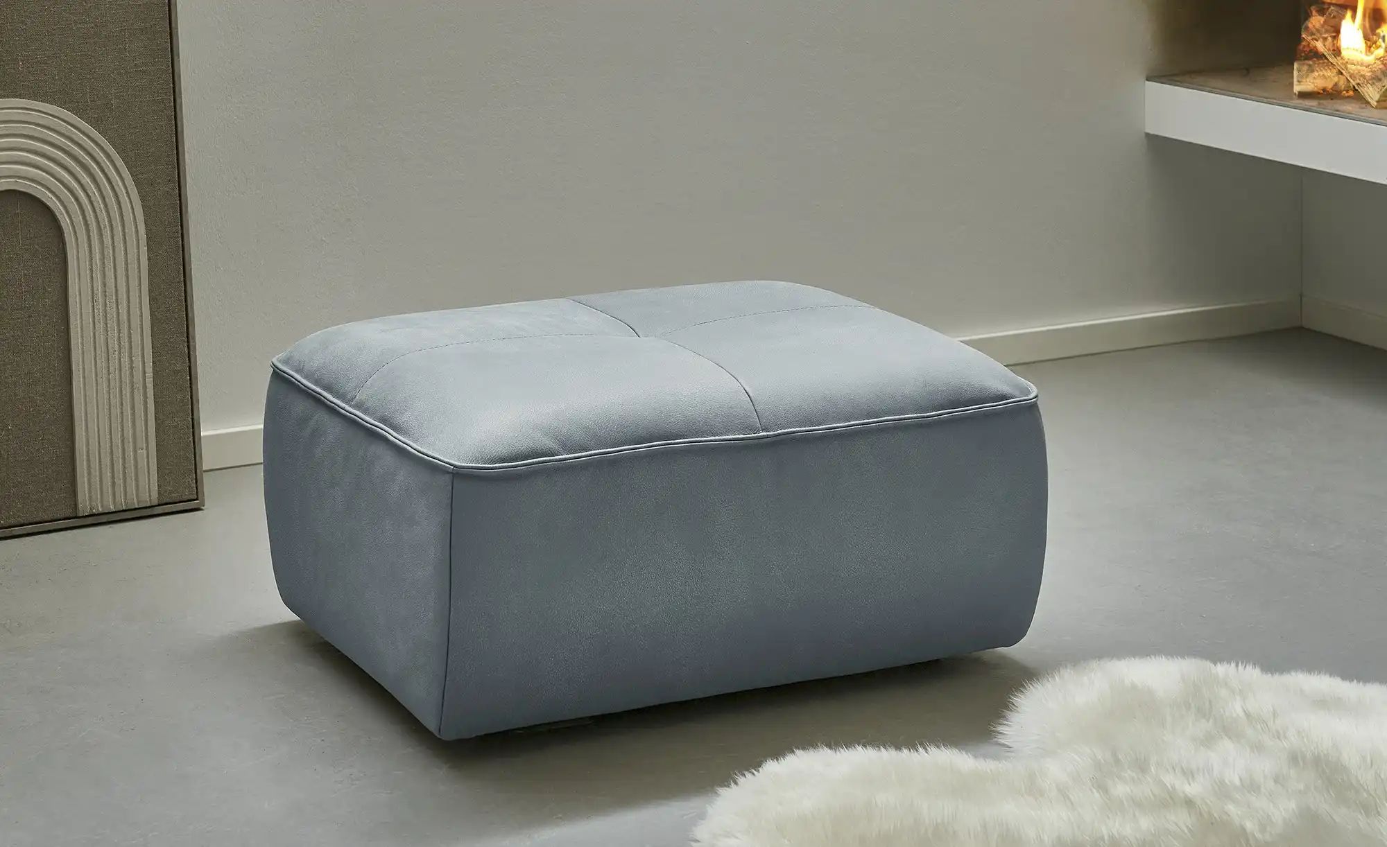 meinSofa XL-Hocker  Mick ¦ blau ¦ Maße (cm): B: 85 H: 43 T: 68 Polstermöbel günstig online kaufen