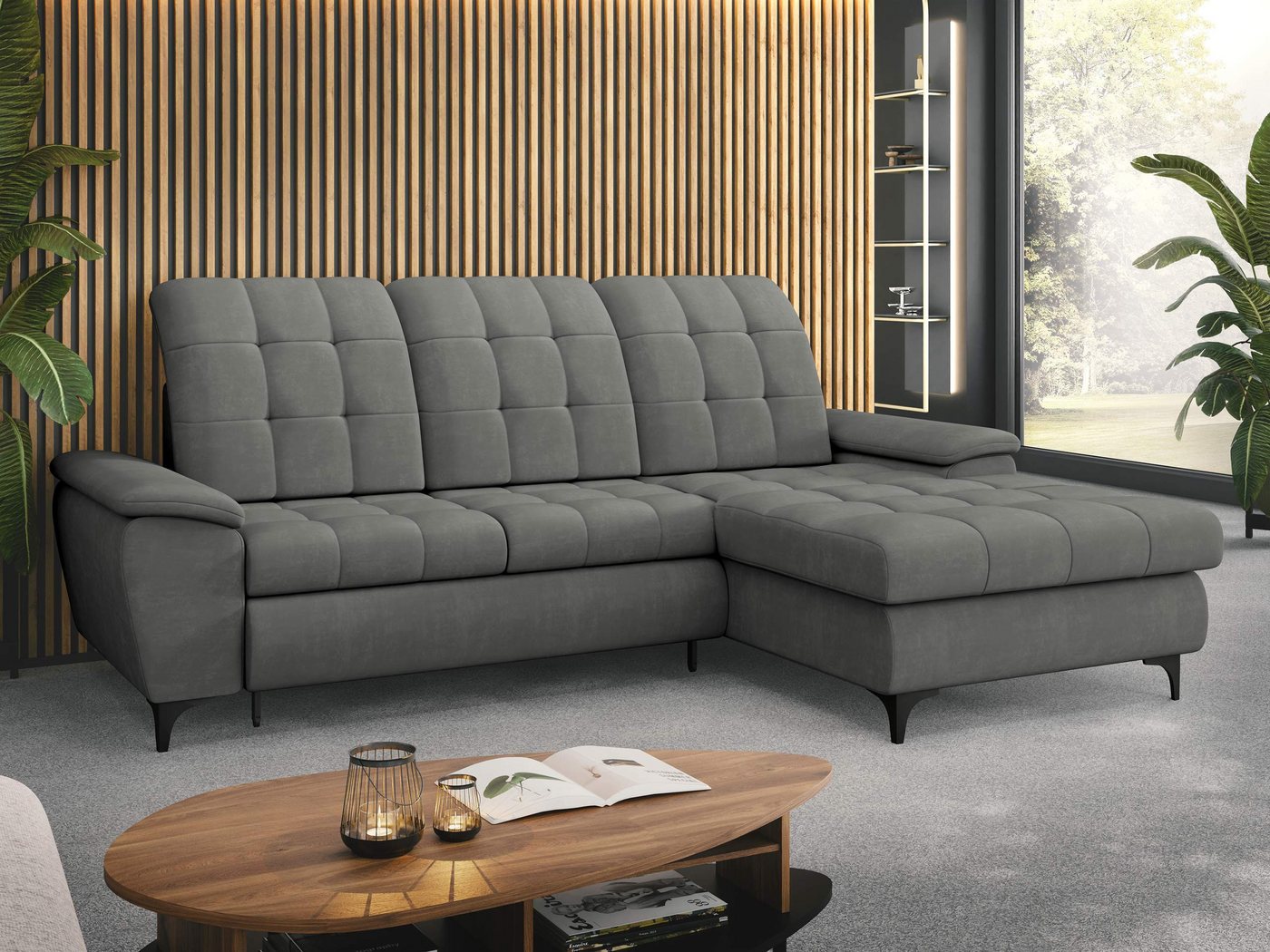 MIRJAN24 Ecksofa Crystal, mit Schlaffunktion und Bettkasten, 260x182x103 cm günstig online kaufen