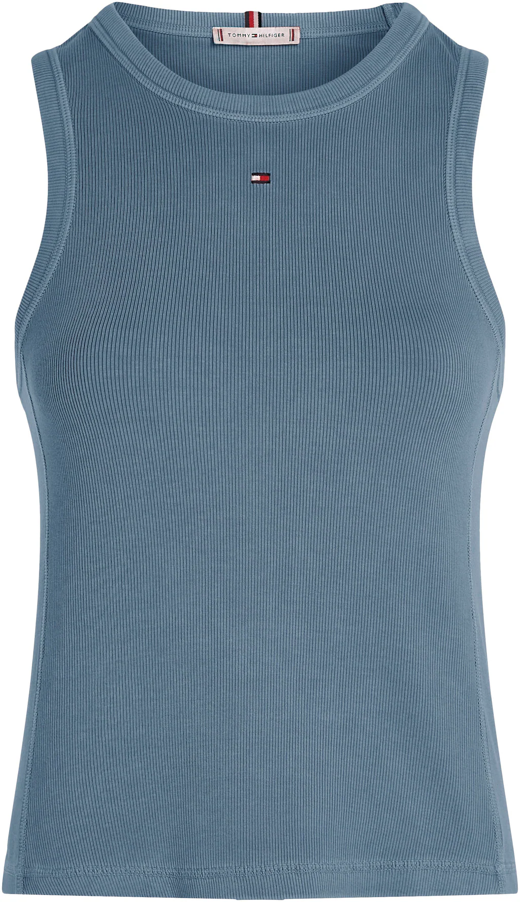 Tommy Hilfiger Rundhalsshirt "MUTED GMD SLIM RIB TANK", mit Logostickerei günstig online kaufen