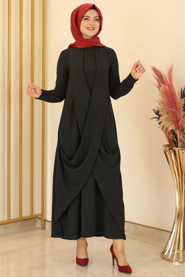 fashionshowcase Abendkleid Damen Maxikleid Hijab Kleid mit Raglanärmeln - M günstig online kaufen