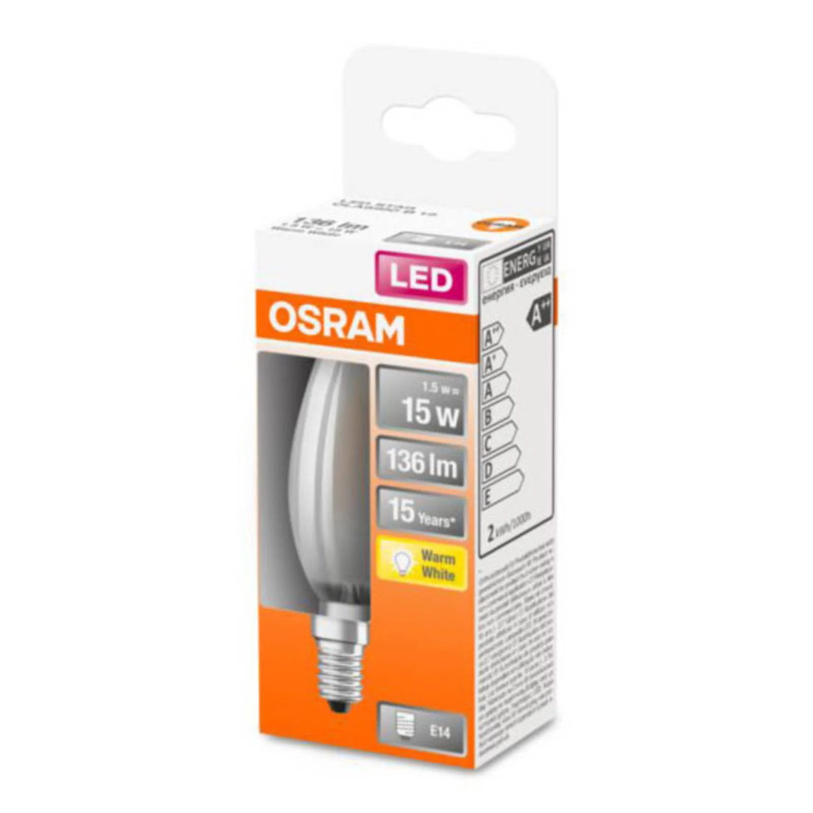 Osram LED-Leuchtmittel E14 Kerzenform 4 W Neutralweiß 470 lm 10 x 3,5 cm (H günstig online kaufen