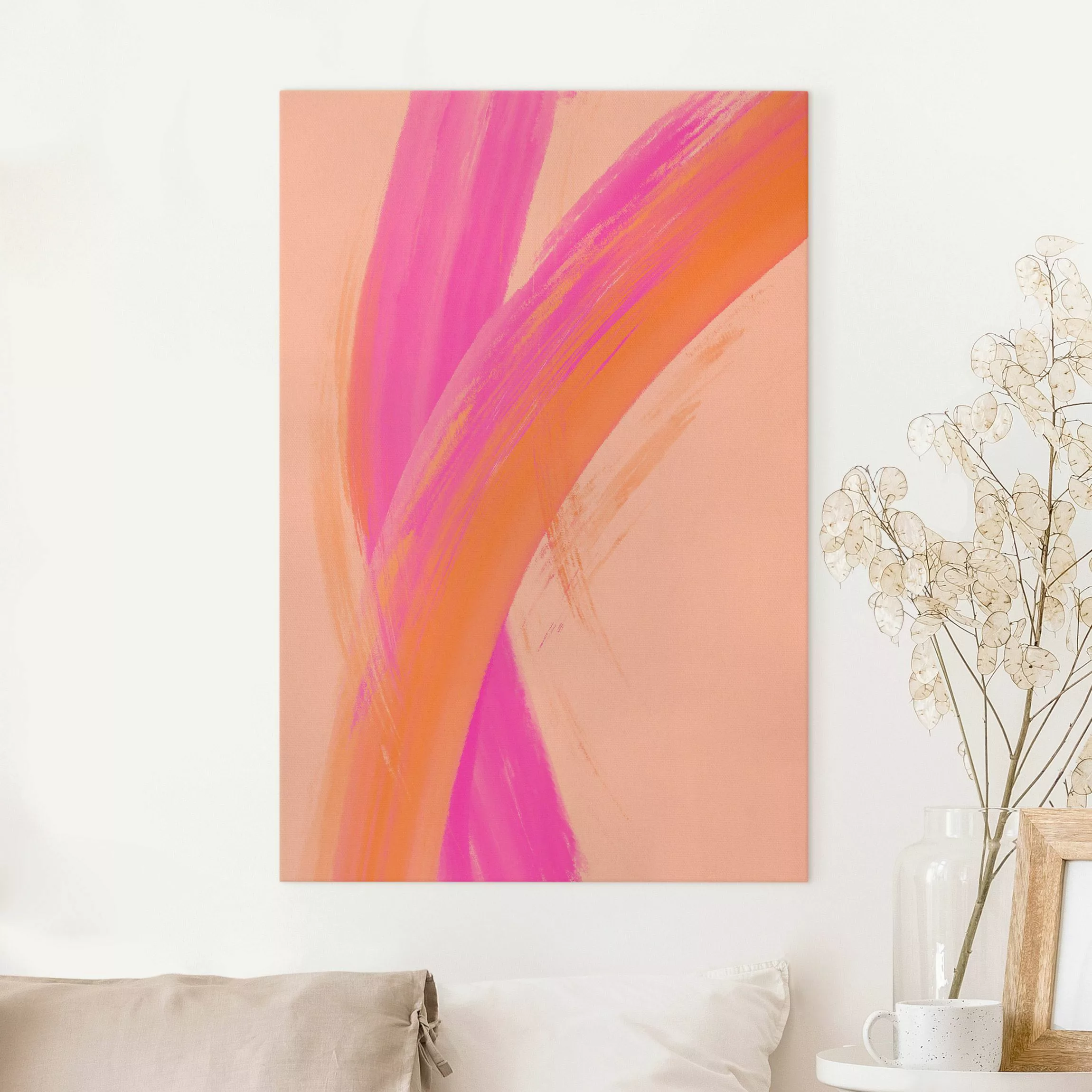 Leinwandbild Rosa-Orange Energie günstig online kaufen