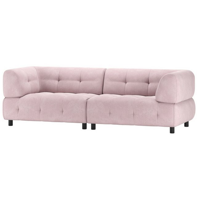 WOOOD Sofa Louis mit Flachgewebe, Mauve Rosa günstig online kaufen