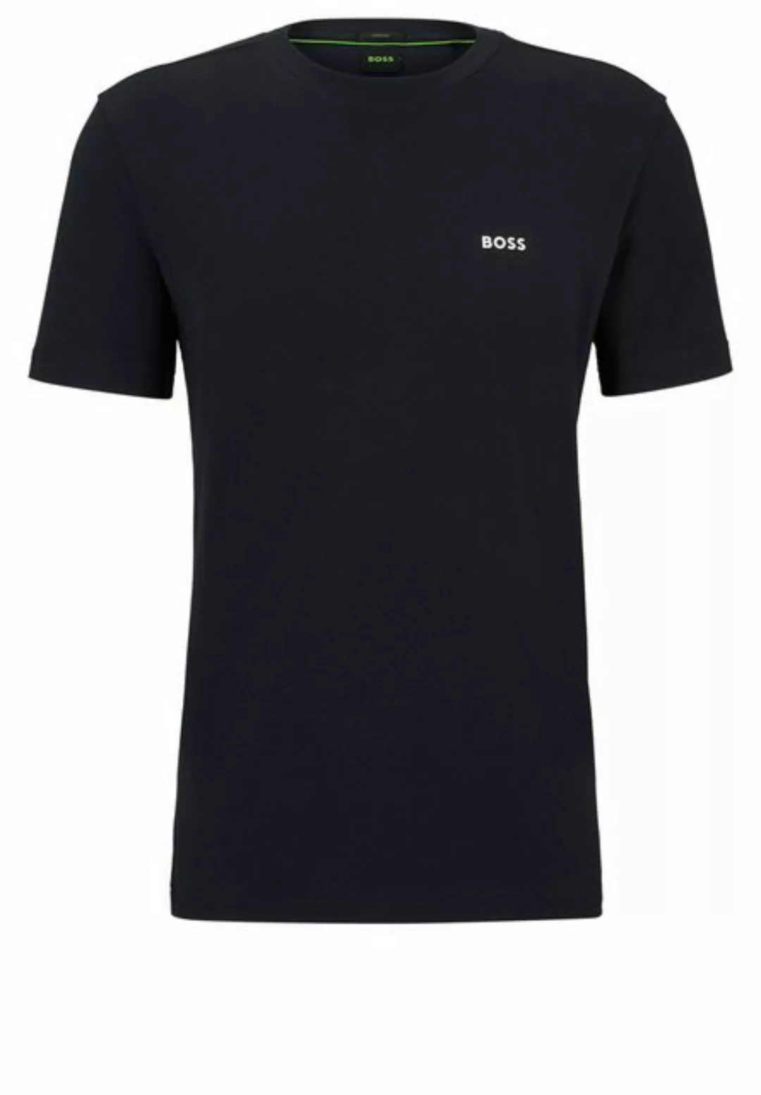 BOSS GREEN Rundhalsshirt "Tee", mit gummiertem Kontrast-Logo günstig online kaufen