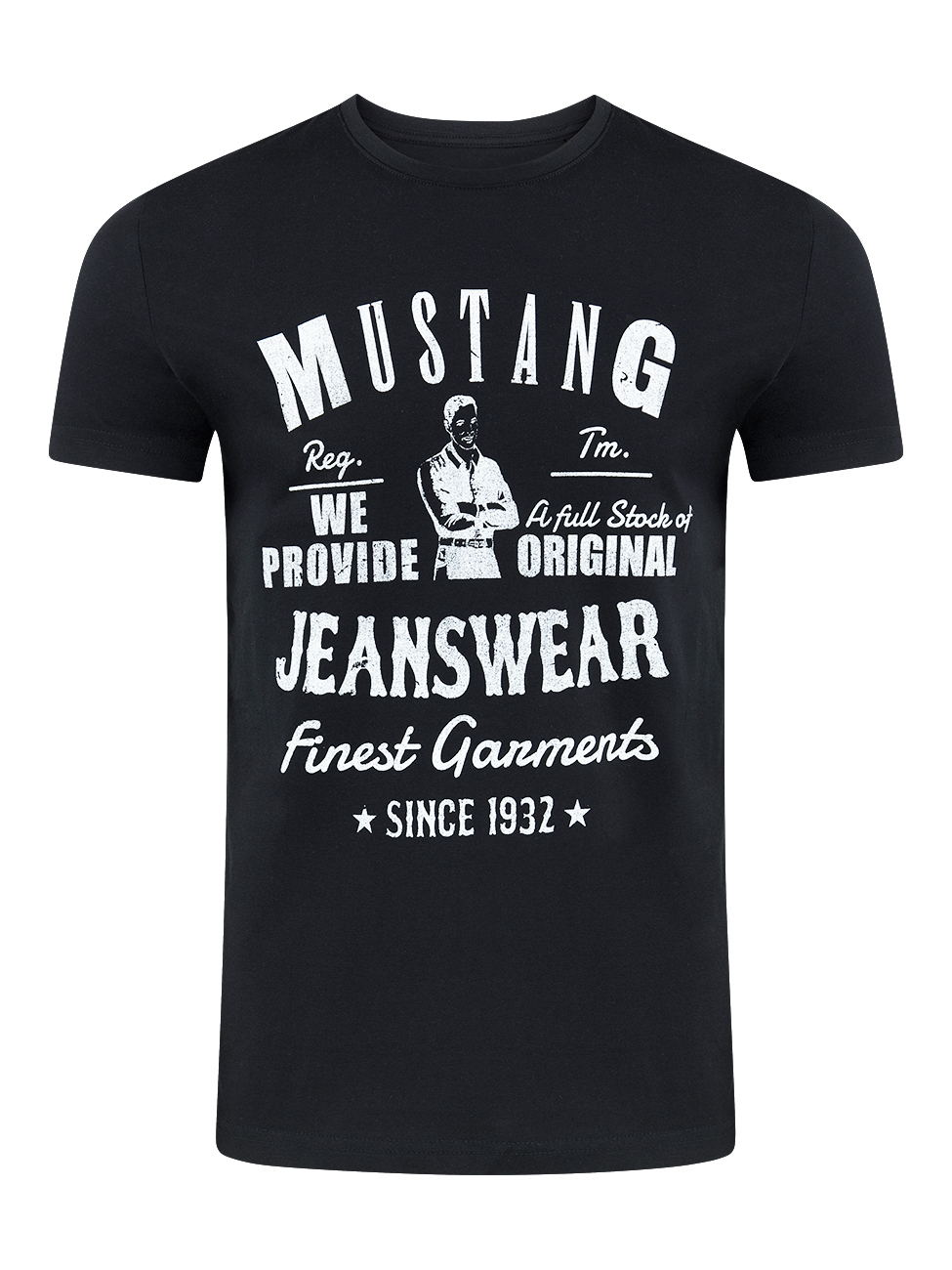 Mustang Herren T-Shirt Mustang Mehrfarbig Rundhals Regular Fit S bis 6XL 4e günstig online kaufen