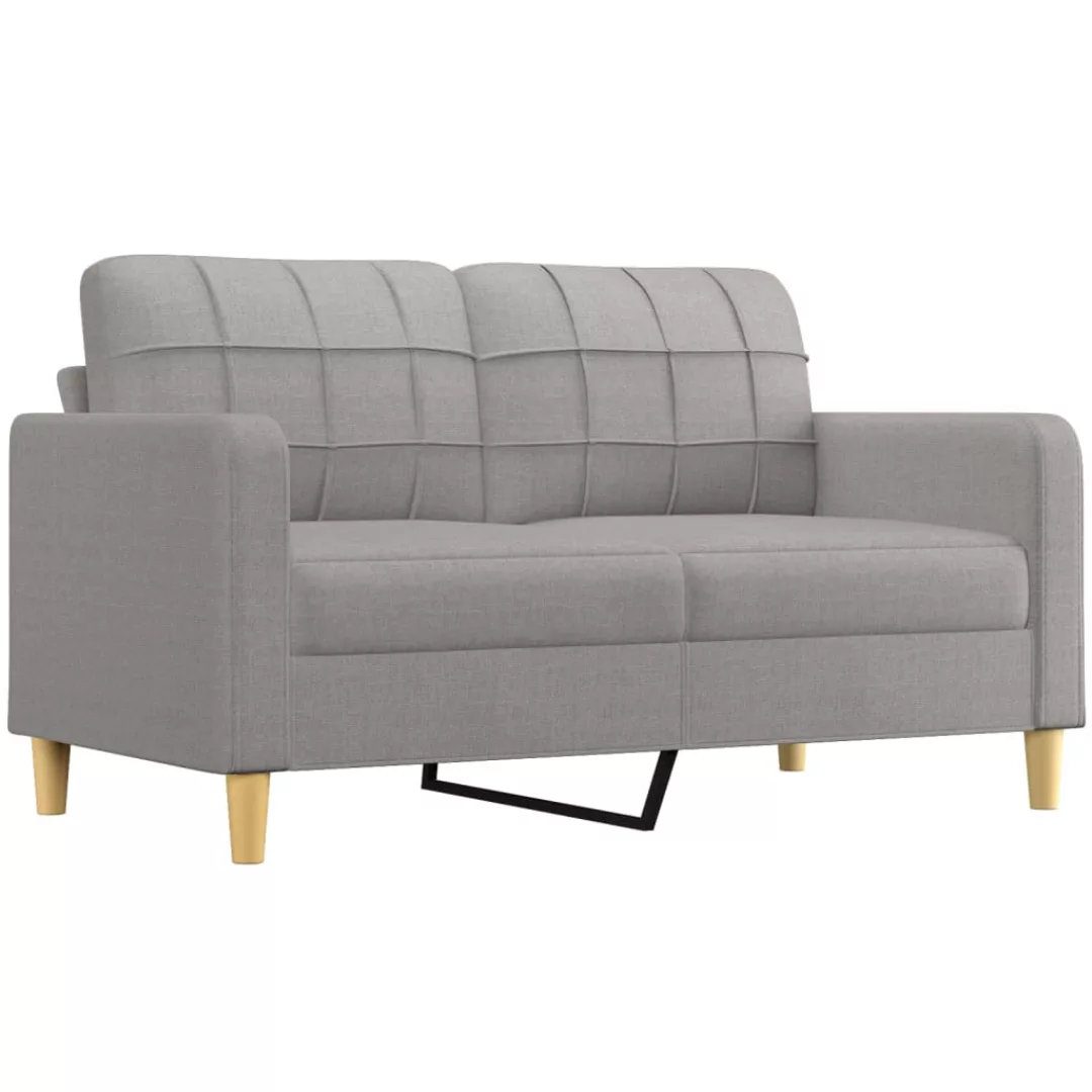 Vidaxl 2-sitzer-sofa Hellgrau 140 Cm Stoff günstig online kaufen