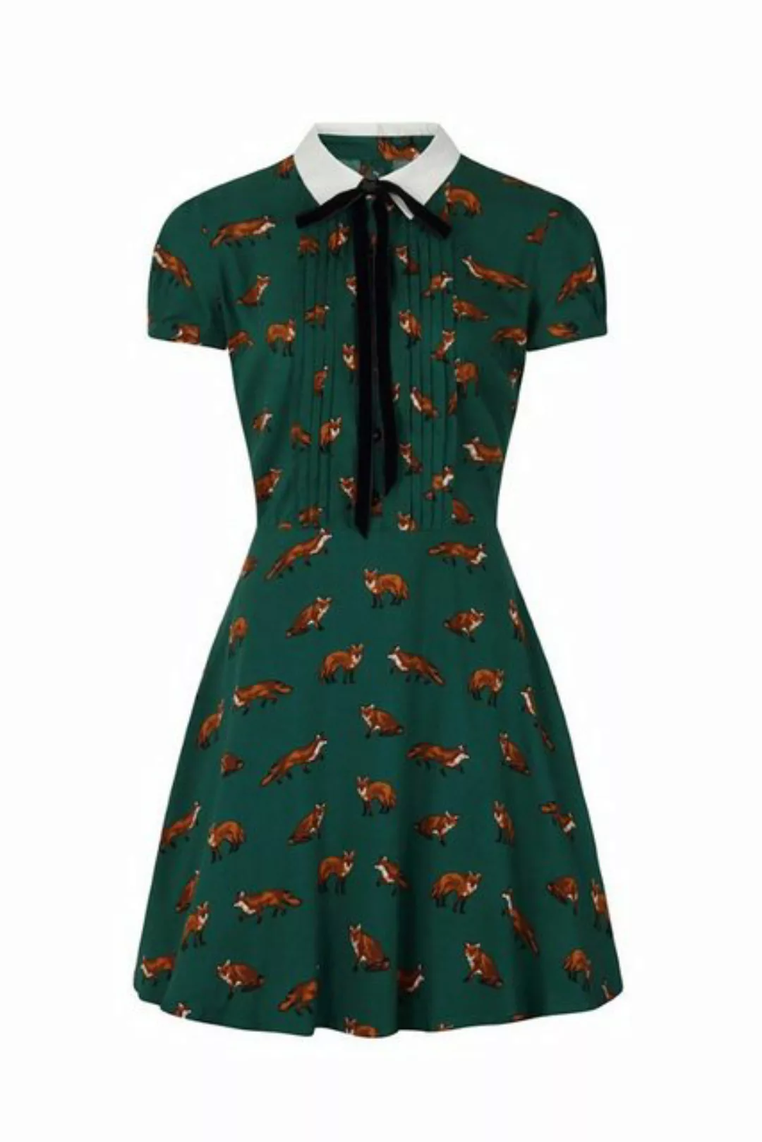 Hell Bunny A-Linien-Kleid Vixey Grün Vintage Retro Skater Dress günstig online kaufen